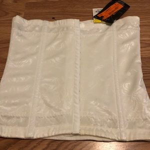 Maidenform Shapewear White Hook and Eye Closure Corset